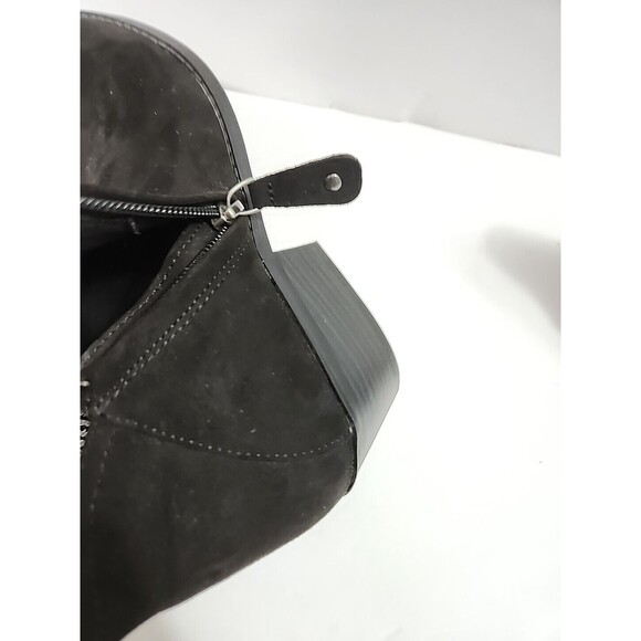 SO Black Faux Suede Ankle Boots SZ 8.5 Kohl's Memory Foam - Picture 5 of 10